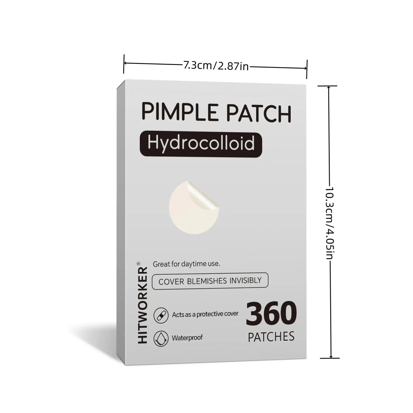 Hydrocolloid pimple patches for invisible blemish coverage, waterproof, 360 count, daytime use