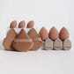 Assorted makeup sponges in teardrop and triangle shapes for flawless beauty application