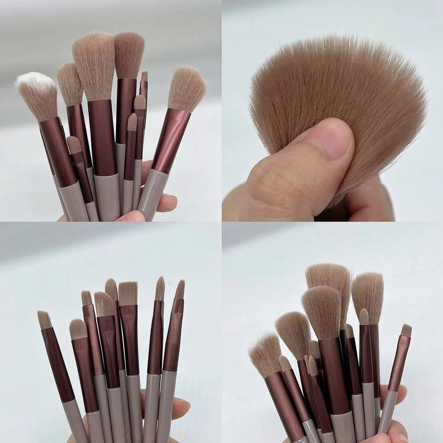 Luxury makeup brush set with soft bristles, perfect for women's beauty and fashion routines