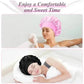 Pink and black satin bonnets for comfortable sleep and bath time, women’s fashion beauty accessory