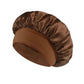 1pcs Soft Silk Satin Lined Bonnet Large Satin Hair Bonnet Household Sleep Shower Cap Hair Wrap Cover for Long Hair Salon Tool - Womans Fashion