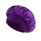 Purple satin sleep cap for women, soft hair bonnet for beauty and fashion