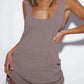Women's knitted sleeveless top with side ties, casual summer fashion