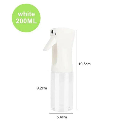 White 200ML spray bottle with dimensions, ideal for beauty and fashion use