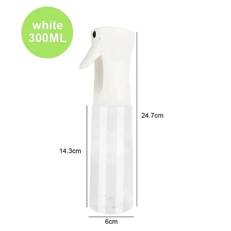 White 300ML spray bottle, 24.7cm tall, ideal for beauty and fashion products