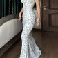 White floral maxi dress with tie straps, elegant women's fashion for special occasions