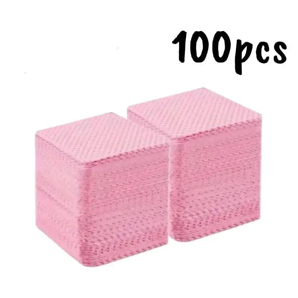 100pcs pink textured beauty pads for skincare and makeup removal