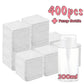 400pcs white cotton pads with 200ml pump bottle for beauty skincare routine