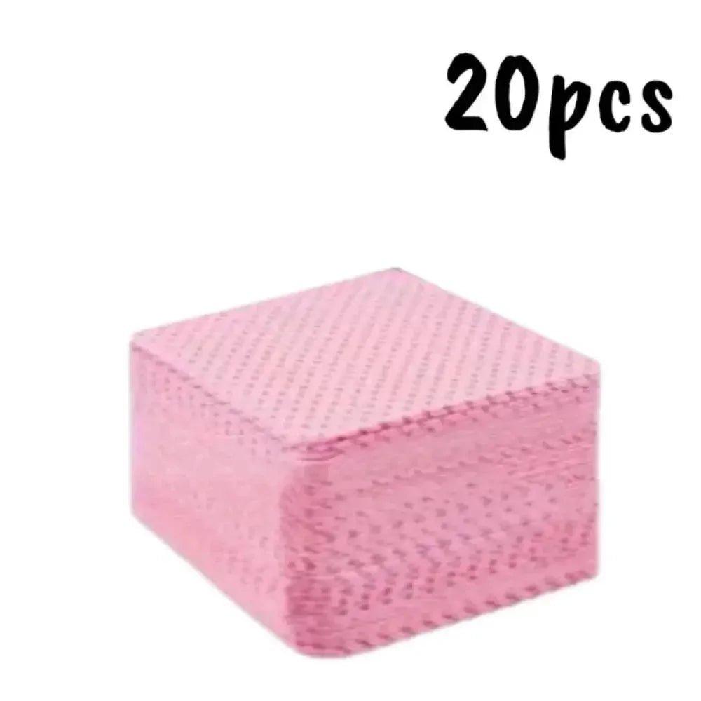 20pcs pink textured beauty pads for skincare and makeup removal