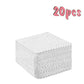 20pcs white textured beauty pads for skincare and makeup removal