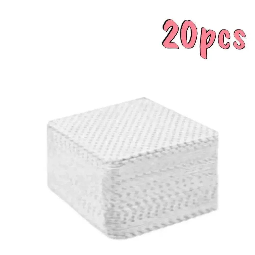 20pcs white textured beauty pads for skincare and makeup removal