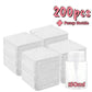 200pcs white textured cotton pads with 150ml pump bottle for beauty and skincare routines