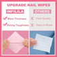 Upgrade nail wipes comparison: INFILILA thicker, tougher vs others thin, fragile — beauty & fashion essentials