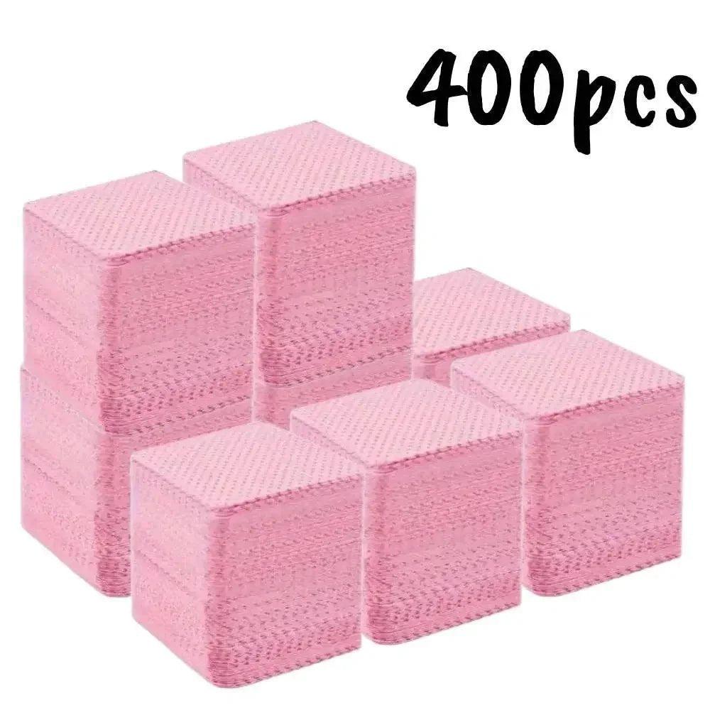 400pcs pink makeup remover pads for beauty and skincare routine