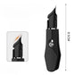 Compact 9.5cm black utility knife with sharp blade and ergonomic grip, ideal for precise cutting tasks.