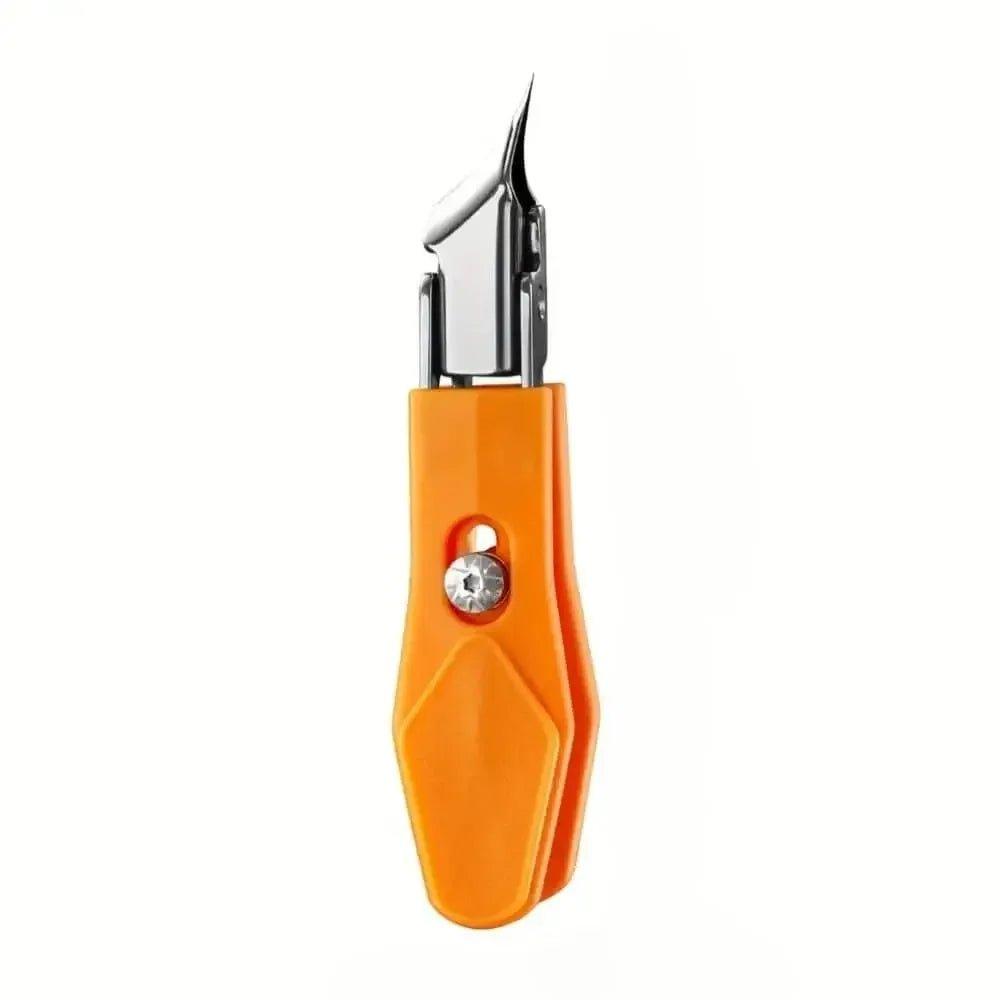 Orange utility knife with retractable blade for precise cutting tasks