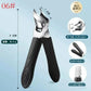 Professional nail clipper with anti-slip grip, 9.4cm, 32.6g, safety cover, angled blade design for precise manicure