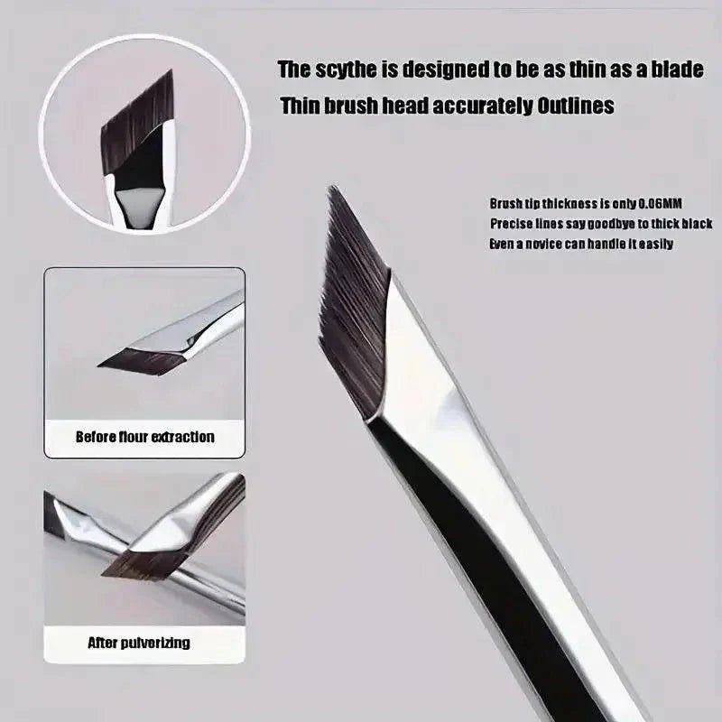 2/5Pc Karsyngirl Upgrade Blade Eyeliner Brush Ultra Thin Fine Angle Flat Eyebrow Brush Under The Eyes Place Precise Detail Brush - Womans Fashion