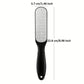 Black foot file with textured metal surface, 22.8 cm long, for pedicure and callus removal