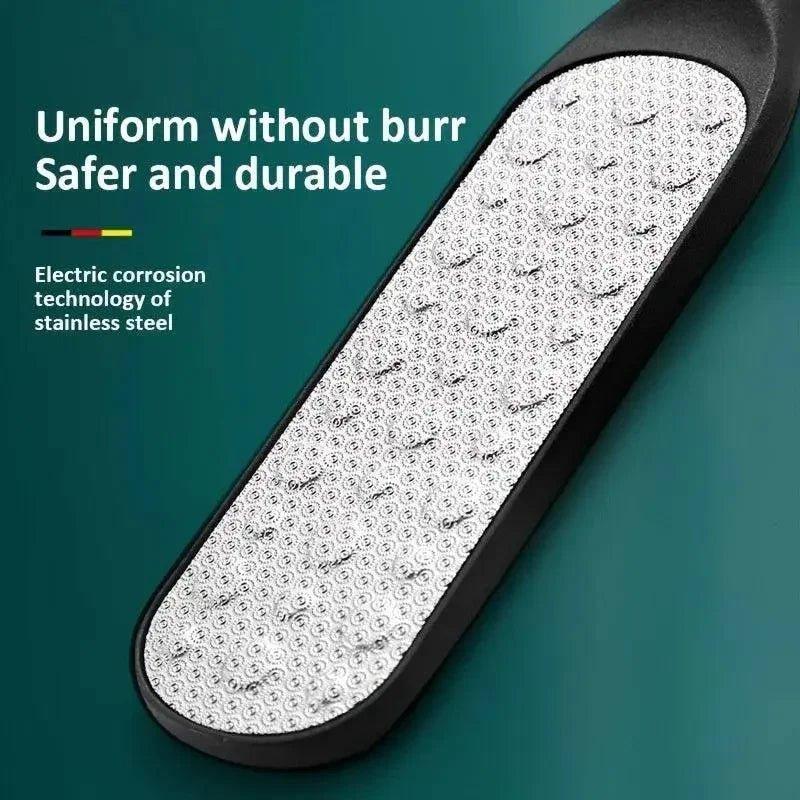 Stainless steel foot file with uniform texture, safer and durable for callus removal