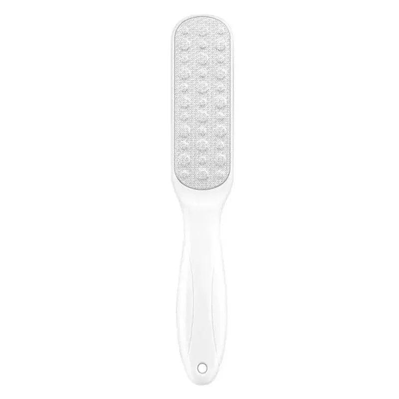 White foot file with textured surface for gentle exfoliation and smooth skin care routine