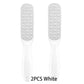 2 white foot files for pedicure care, smooth callus removal tools