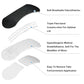 Breathable fabric breast lift strips with hypoallergenic adhesive and easy-remove tabs for comfortable support