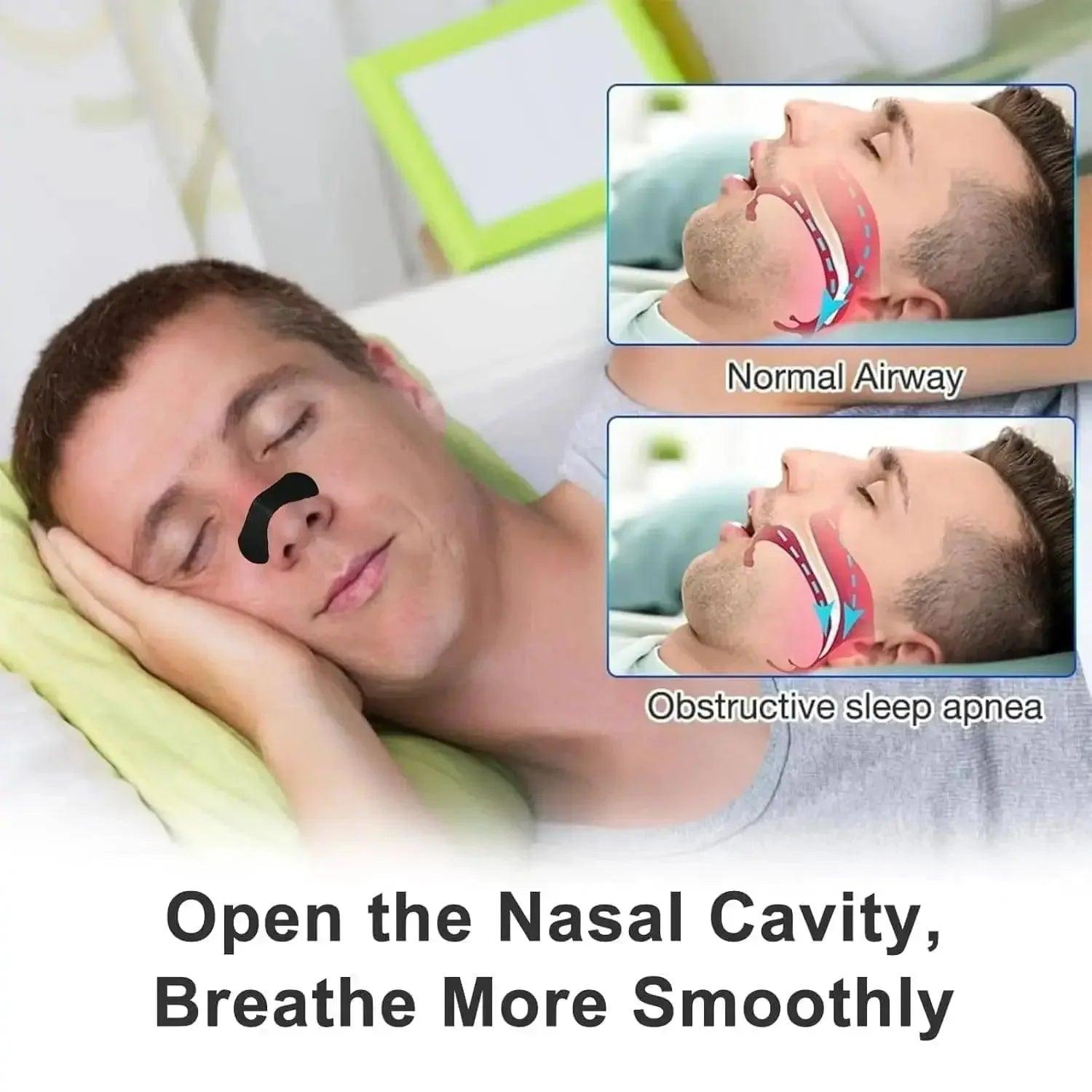 Nasal strip for better sleep, opens nasal cavity to breathe smoothly, relieves snoring and sleep apnea