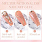 Multifunctional DIY nail art glue for stick decorations, rub powder, and 3D designs on nails