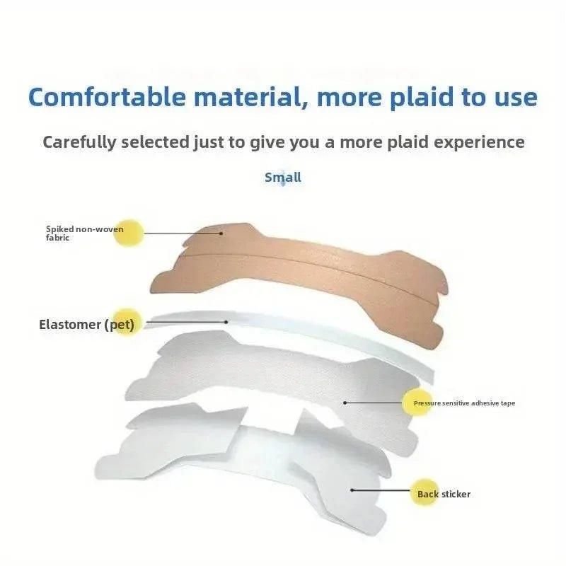 Comfortable plaid adhesive tape with spiked non-woven fabric and elastomer layer for secure fit