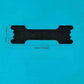 Black textured hair clip with 66mm length and 19mm width, ideal for women's fashion styling