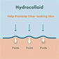 Hydrocolloid for clear-looking skin, absorbs fluids to reduce blemishes and promote healing