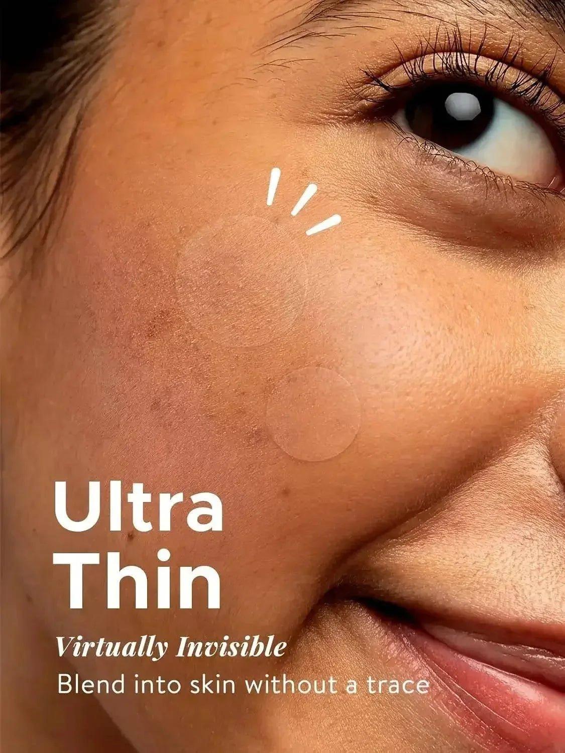 Ultra Thin Virtually Invisible Makeup Patch Blending Into Skin for Flawless Beauty Look