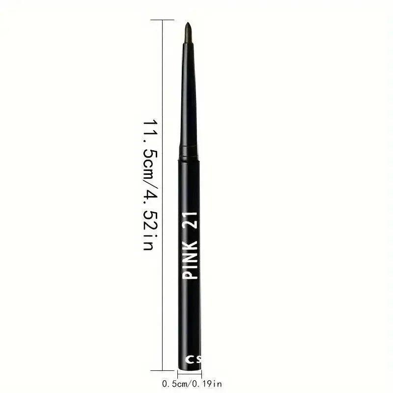 PINK 21 black eyeliner pencil, 11.5cm long, precise tip for women's fashion makeup