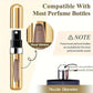 Gold travel perfume bottle with visual window, compatible with most perfume nozzles for women's fashion