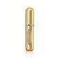 Luxury gold perfume atomizer for women's fashion and beauty travel