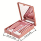 5Pcs Portable Makeup Brush Set With Mirror - Foldable Travel Kit ，Mini Makeup Brush Set Travel Makeup Brush Set - Womans Fashion
