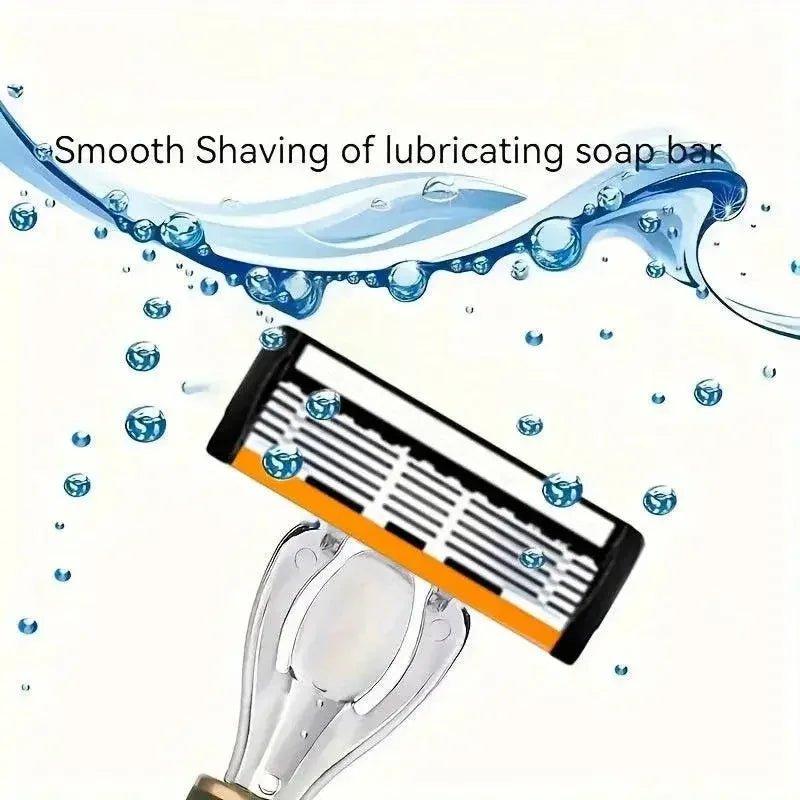 6 - layer razor blade, men's stainless steel blade, classic water washed razor, sharp blade for clean shaving - Womans Fashion