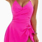 8 Colors Cute Women Swimdress Tummy Control Sexy One Piece Slim & Comfortable Ruched & Cross Swimwear Elastic Beachwear 2025 New - Womans Fashion