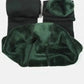Green velvet scrunchie and black tights set for women's fashion
