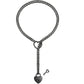 Black heart lock and key pendant necklace for women's fashion