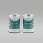 Teal and white high-top sneakers with wing logo, women's fashion footwear