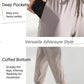 Women's athleisure joggers with deep pockets and cuffed bottom for versatile comfort
