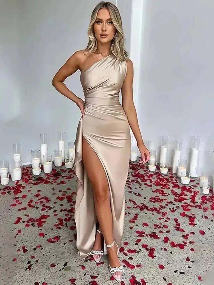 Avrilyaan Satin Backless Slim Sexy Dress Women 2024 Bodycon Long Summer Dress Mermaid Elegant NightClub Party Dresses Vestidos - Womans Fashion