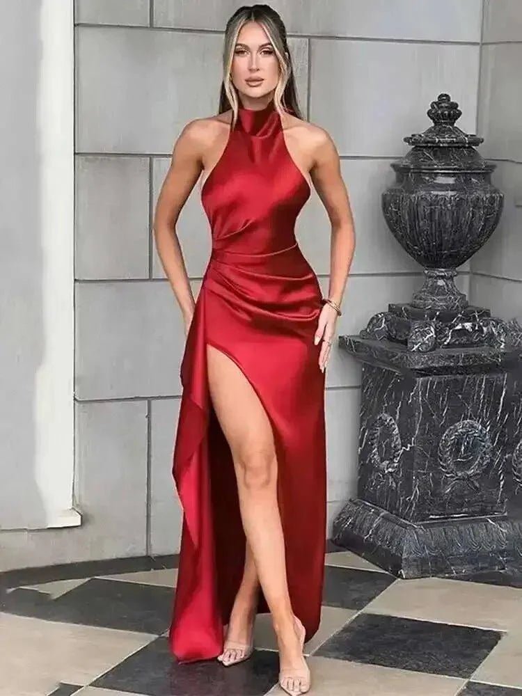 Avrilyaan Satin Backless Slim Sexy Dress Women 2024 Bodycon Long Summer Dress Mermaid Elegant NightClub Party Dresses Vestidos - Womans Fashion