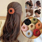 Velvet hair scrunchies in multiple colors, stylish women's hair accessories for ponytails and buns