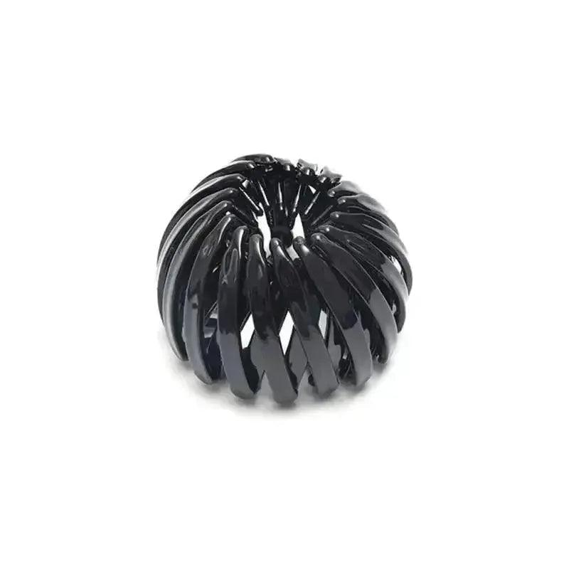 Black spiral hair tie for women's fashion hairstyles