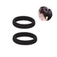 Black foam donut hair rings for voluminous ponytails, women's fashion hair accessories