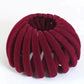 Burgundy velvet hair scrunchie for women's fashion styling