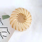 Beige spiral hair tie for women's fashion and beauty styling